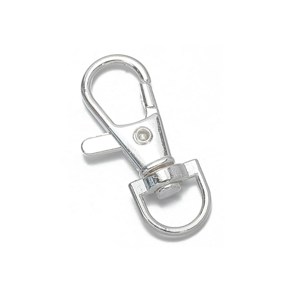 5/10 Stück Karabiner mit Drehgelenk Gold Silber Beschichtet Hummerklauen Haken Schlüsselringe für Handwerk DIY Schmuckherstellung