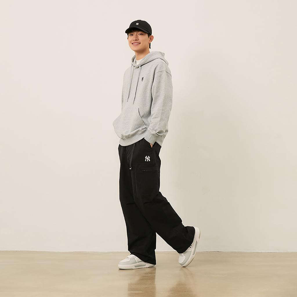 New MLB New York Yankees Basic Collection FW24 Casual Pants Unisex Black 3AWPB0446-50BKS