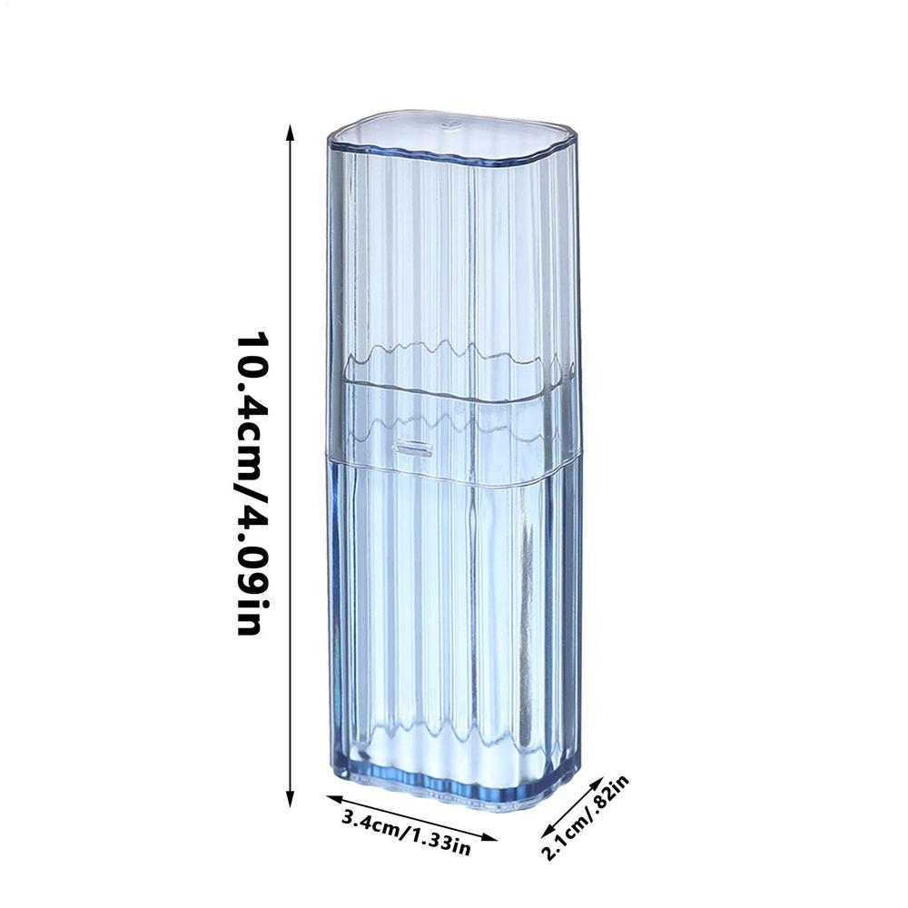 1pcs Portable Qtip Holder Travel Case Flosser Dispenser Travel Case Cotton Swab Jar Clear Acrylic Storage Box Canister Container
