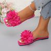 Flat-heeled Slippers, Women's Shoes, Square-toe Shoes, Beach Sandals