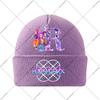 2 Stück Kpop Dämonenjäger Strickmütze und Handschuhe Set Cartoon Anime Buchstaben A-Z Gedruckt Winteraccessoires Jungen Mädchen Niedliche Mützen