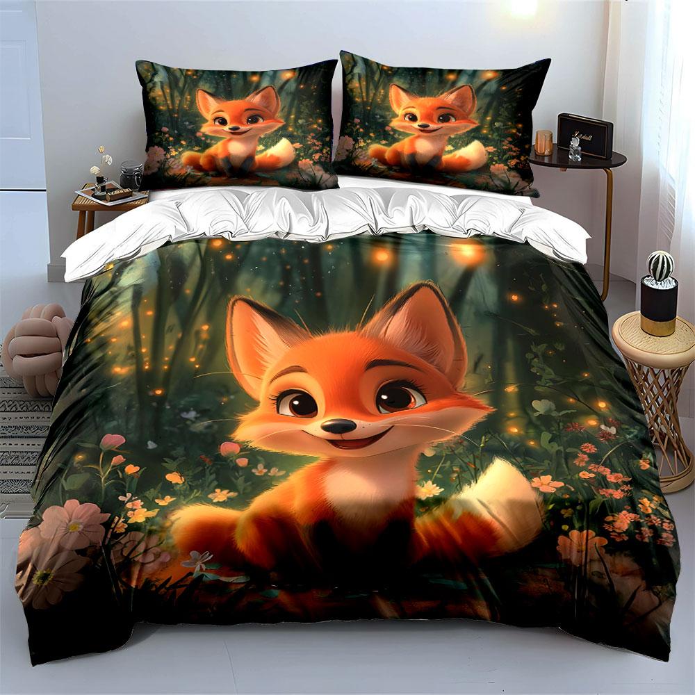 "Whimsical fox's forest glow" Bedding sets Duvet covers Pillowcases(1* Duvet Cover 2* Pillowcases without duvet insert)