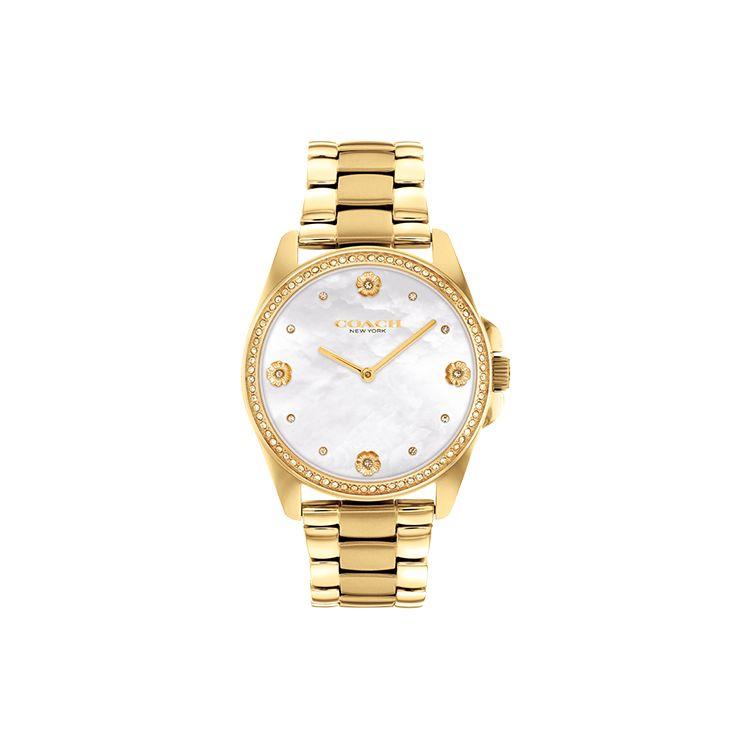 

Coach Greyson Series Quartz Watch Stainless Steel Band White Dial 30m Water Resistant Women watches Silver 14504109 14504109
