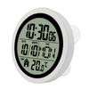 Large Digital Wall Clock with Date Day Temperature Battery Operated Bathroom Clock Shower Clock with Suction Cup Gift