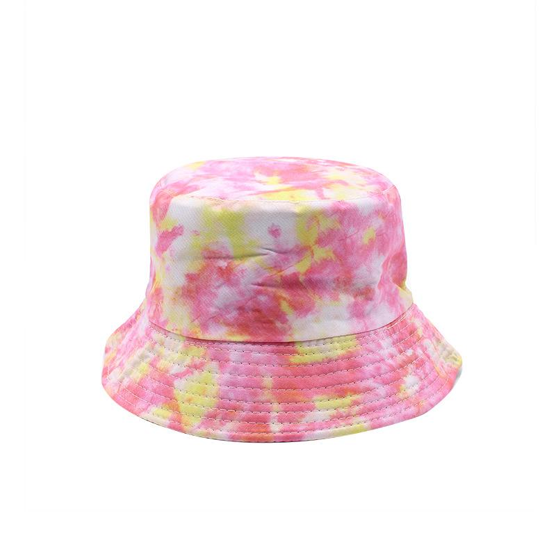 Tie-Dye Bucket Hat Women'S Double-Sided Basin Hat Autumn Street Graffiti 3D Printing Sun Hat