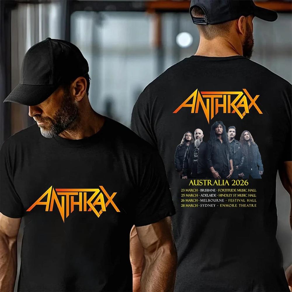 Двусторонняя футболка Anthrax Band Tour Australia 2026 Унисекс XXXL