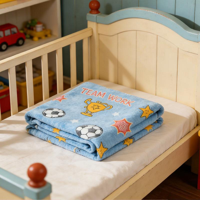 Cartoon Light Up Fleece Blanket With Glow Effect For Kids Bedroom Decor