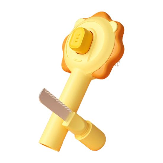 

Щетка самоочищающаяся, нежный массажный наконечник удаляет колтуны, длинные короткие волосы, инструмент для ухода за домашними животными жёлтый