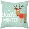 Cartoon Elk Forest Animal Christmas Tree Christmas Tree Decoration Pillow Set Bedroom Sofa Restaurant Office Pillow Sleeve