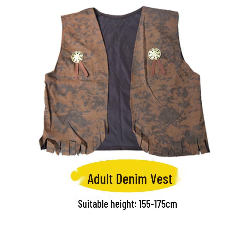 Western Cowboy Halloween Costume Set for Adults & Children - Perfect for Parent-Child Performances