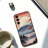 Japan Mount Fuji Cherry  Phone Case For Samsung Galaxy A73,A72,A71,A70,A53,A52,A51,Others Soft Black Cover