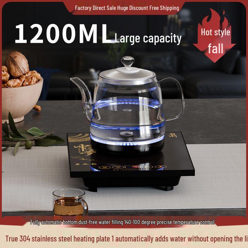 Fully Automatic Smart Electric Kettle with Bottom Water Inlet and Integrated Tea Maker