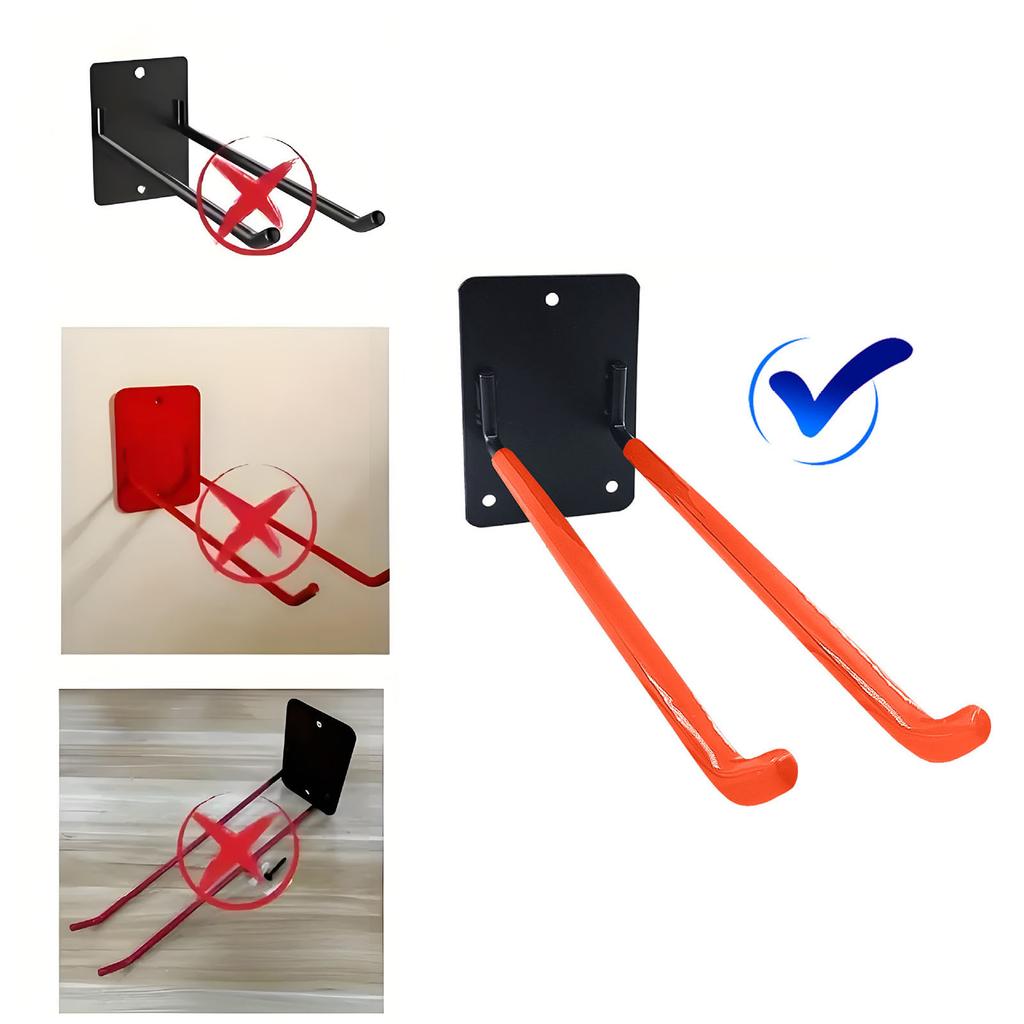 Ganchos de Ferro para Garagem Revestidos de Borracha Ganchos de Parede para Garagem para Pendurar Escadas Pneus Ferramentas de Jardim Montagem na Parede de 10 Polegadas