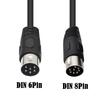 Plug and Play 8 Pin Din Male To 6 Pin Din Male Cable Adapter Connector Cable  Data Transmission