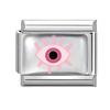 New Design Pink Planet Flower Cherry Eyes Butterfly Italian Charm Links Fit 9MM Stainless Steel Bracelet Jewelry DIY Making