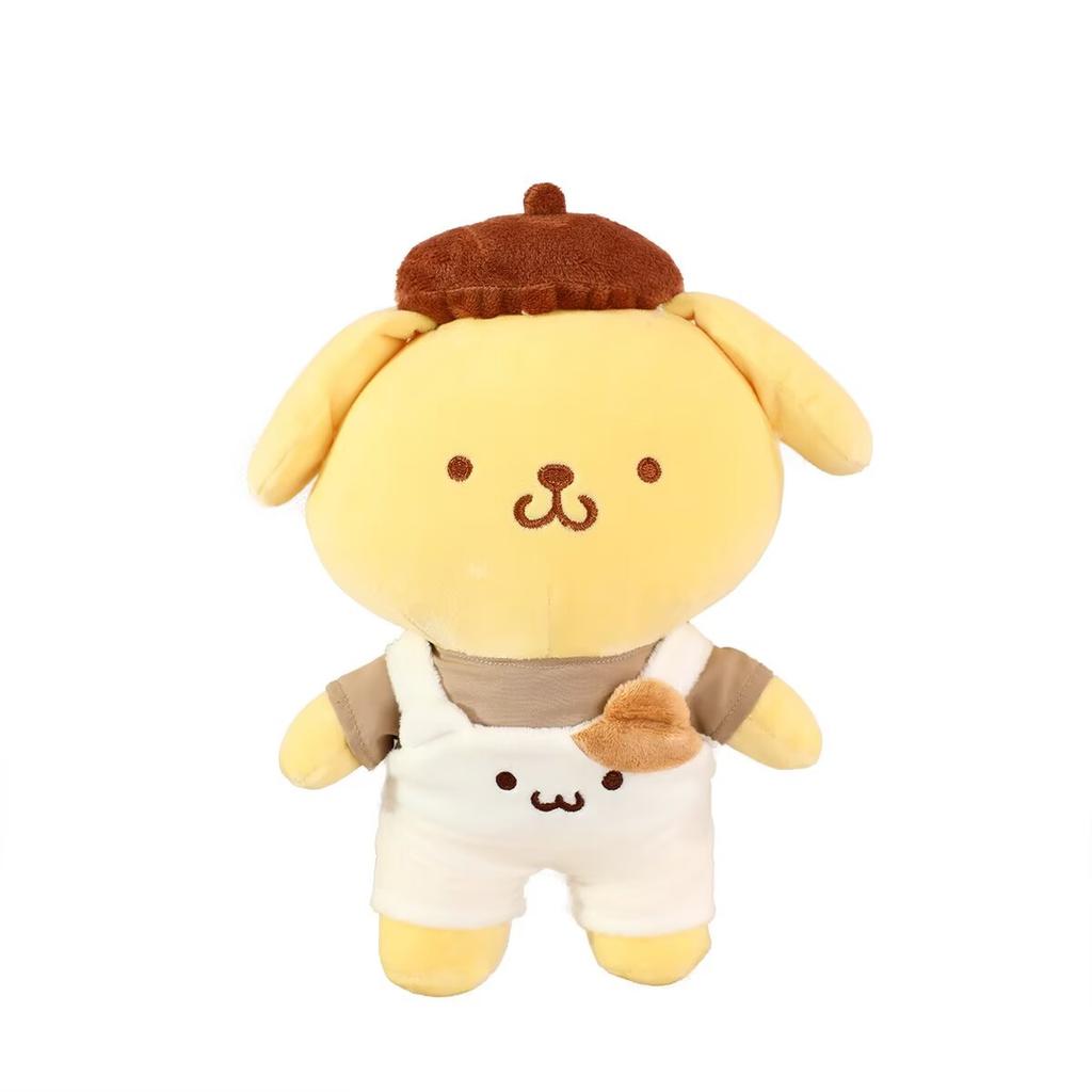 25cm Kawaii Pom Pom Purin Plüschtiere mit Kleidung Japanischer Stil Hund Sammelpuppe Kuscheltier Weihnachtsgeschenke Mädchen