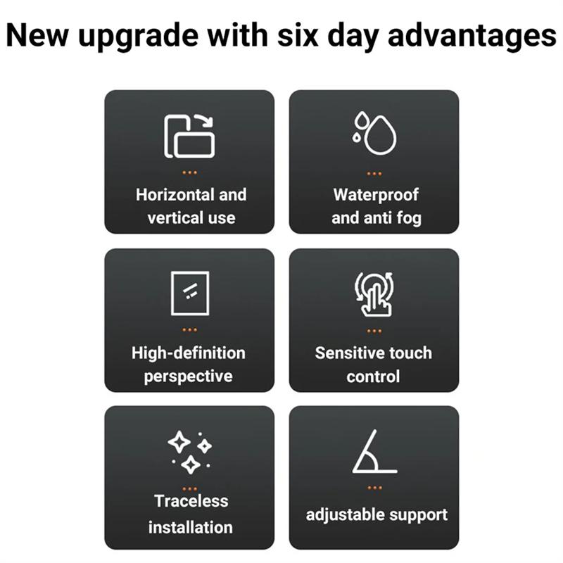 360 Degree Rotation Waterproof Shower Phone Holder Rotation Angle Adjustable Telescoping Wall Mount Phone Holder for Bathroom Kitchen Bracket Stand