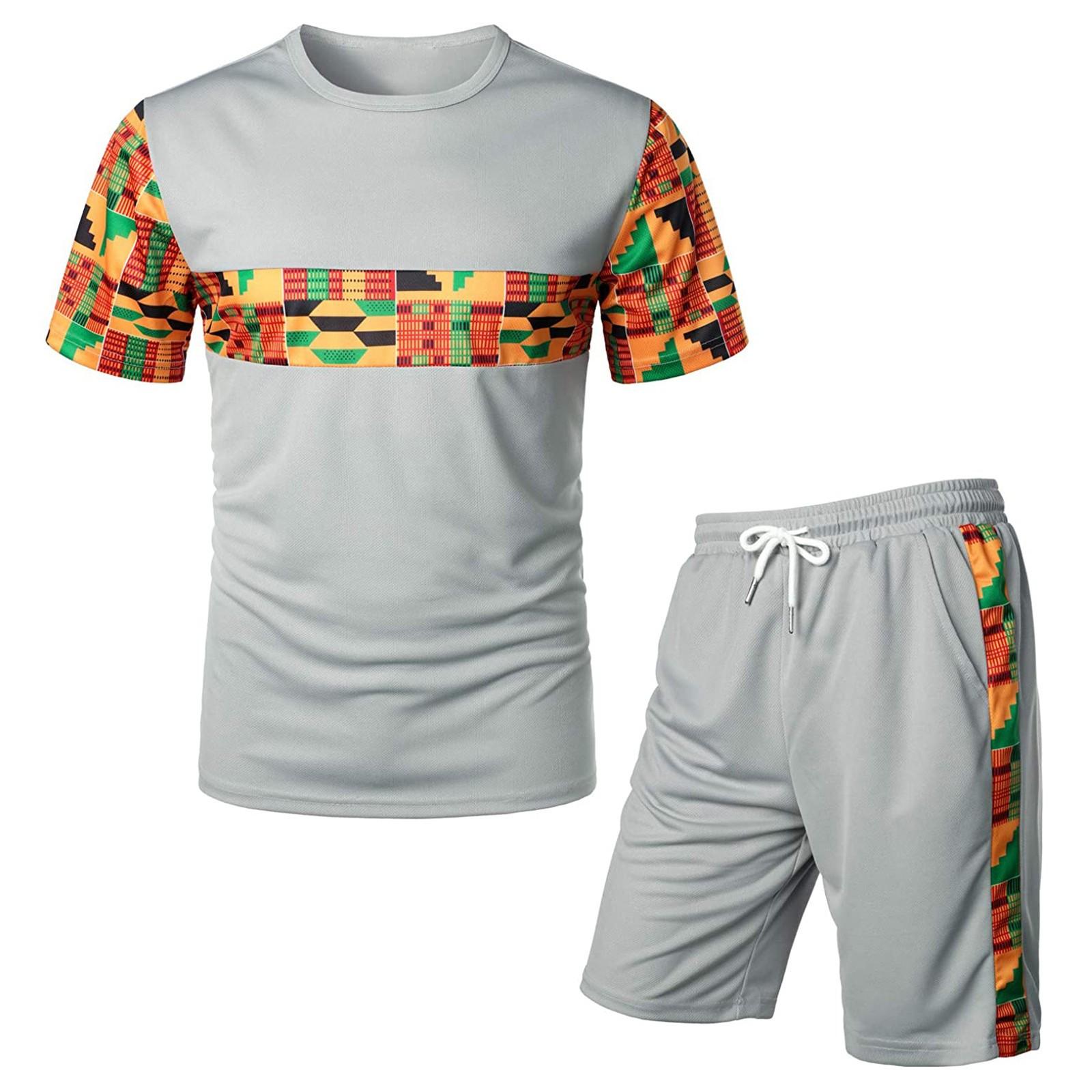 

Чоловічі модні надруковані сітчасті модні повсякденні спортивні шорти з короткими рукавами XL