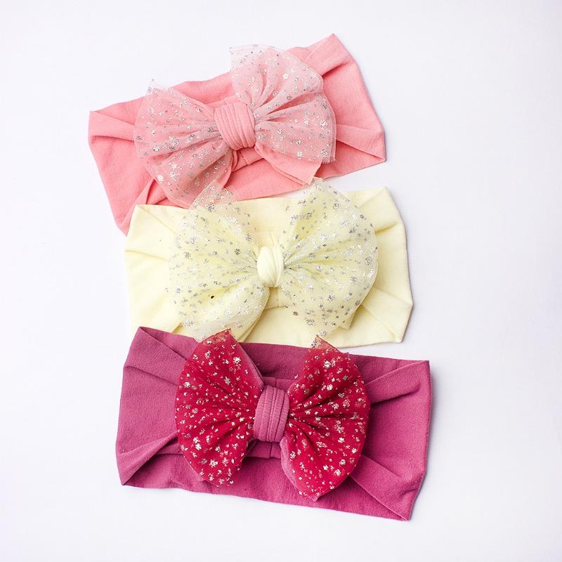 New summer bow baby headband cute fontanelle baby headband children's hair accessories breathable