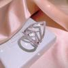 925 Silver-plated Inlaid Zircon Multi-layer Noble Crown-shaped Design Ladies Ring-light Luxury Fashion Jewelry