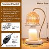 Marble Wax Melt Warmer Lamp, Flameless Scented Candle Melter Lamp With Timer, Retro American Style Aroma Diffuser Night Light For Bedroom Living Room