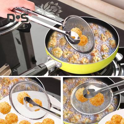 Filter Spoon with Clip Stainless Steel Fried Food Chicken Drumsticks Colander