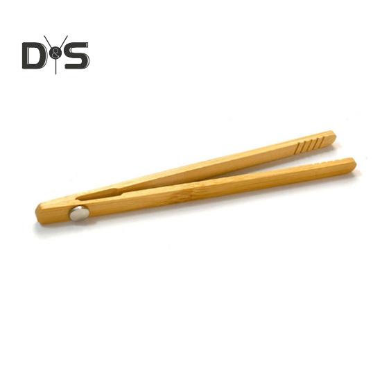 

1/2 шт. бамбуковые щипцы для тостера, магнитные щипцы для сервировки еды, мини-нескользящие бамбуковые принадлежности для салата с беконом и хлебом 1pc