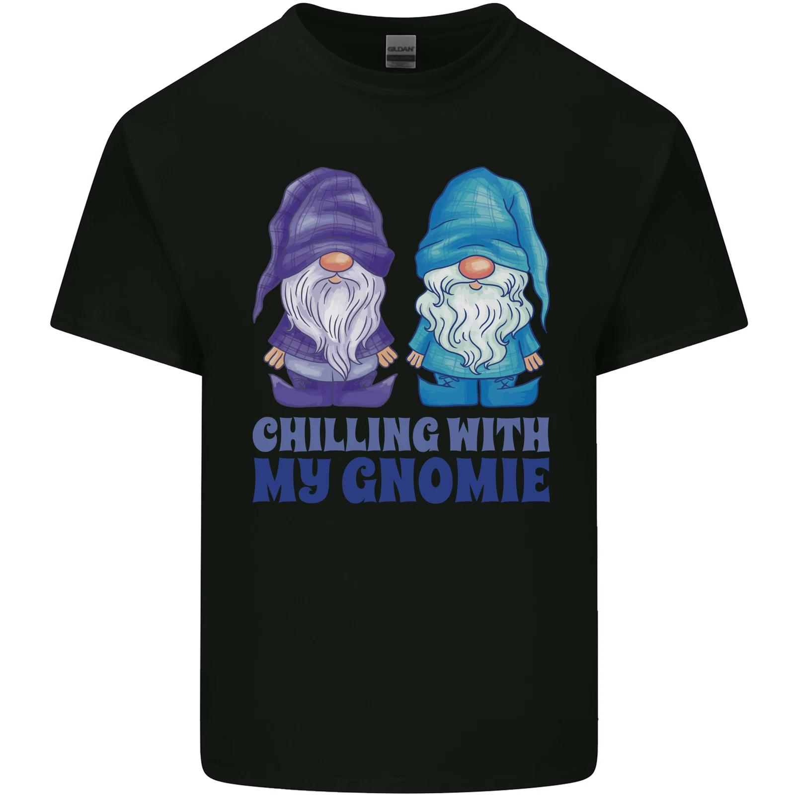Chilling With My Gnomie Funny Gnomes Kids T-Shirt Childrens XL