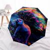 1 PC Automatic Folding Umbrella - Elephant Galaxy Pattern, Portable & Foldable Design with 8 Ribs, Christmas Birthday Gifts