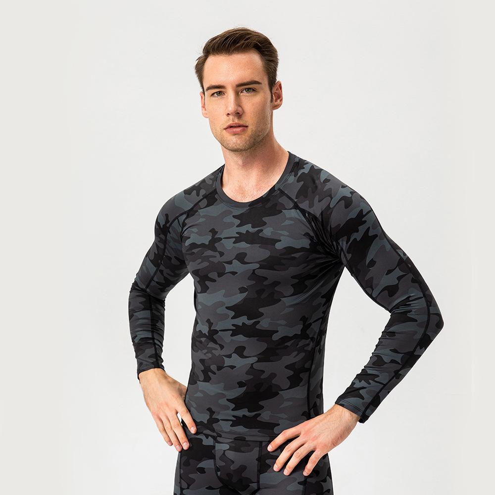 Shirt Men'S Fashionable Slim Fit Solid Color Long Sleeved Business Cotton And Linen Men'S Casual Sports Fitness Base Clothes Top