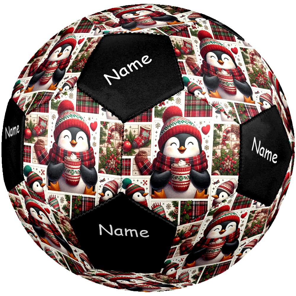 Custom Name Christmas Animals Theme Size 5 Soccer Ball, Suitable for Both Indoor and Outdoor Matches, a Gift Suitable for Everyone.