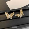 Silver Needle Zircon Flower Pearl Stud Earrings Exquisite Light Luxury High-end Earrings Niche White Versatile Earrings