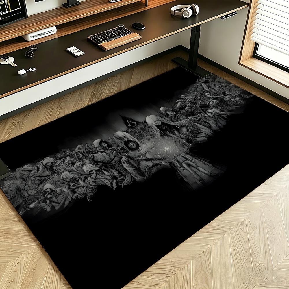 game A-Assassins Game C-Creed Floor Mat Soft Flannel Floor Mat Suitable for Entryways, Living Rooms, Bedrooms, and Bathrooms