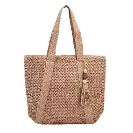 Woven Shoulder Bag, Large Capacity Tote Bag, Commuter Shoulder Bag, Summer Beach Tote, Lightweight Purse for Women Vacation Street Work