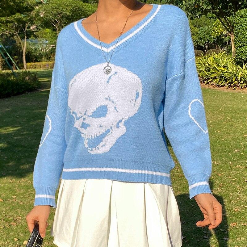 Blue Skull Hcw Pullover Skull Hcw Sweater Vest