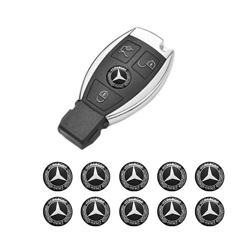 

C200 E200 Для Mercedes Benz 14 мм Наклейки-Эмблемы на Ключ Автомобиля Аксессуары Для Mercedes Benz AMG E S C A B Класса GLE GLS CLS GLC CLA G