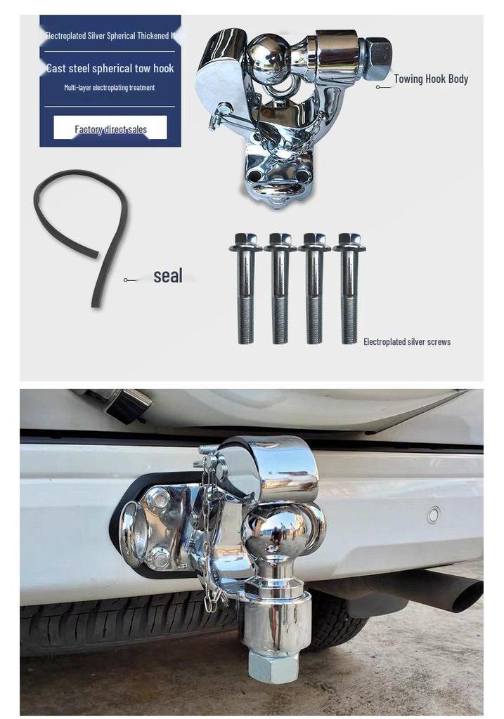 Toyota Prado 03-22 Rear Tow Hook Bumper Tow Ball Mod Parts
