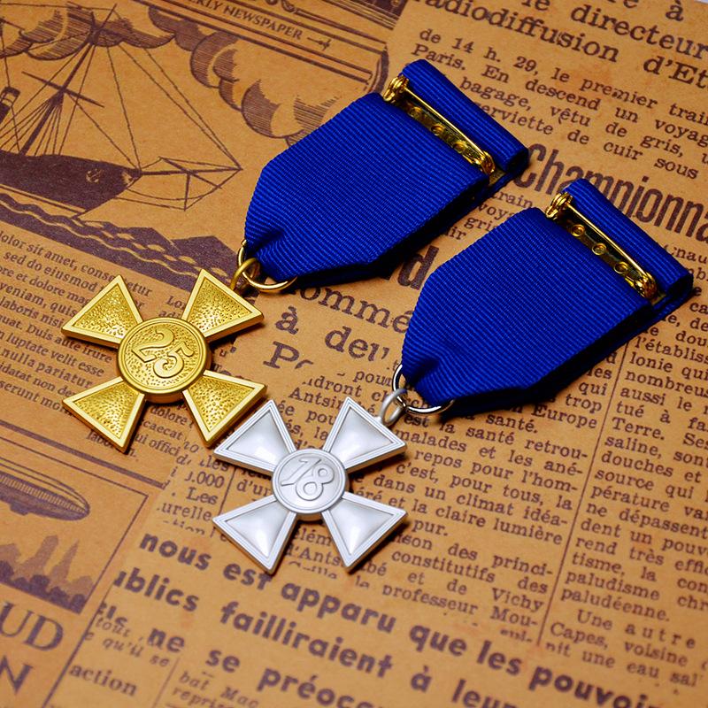 Prussian Service Medal, Iron Cross Badge, Foreign Commemorative Medal, Gold Medal of Honor, Badge, Christmas Gift, Stocking Stuffers