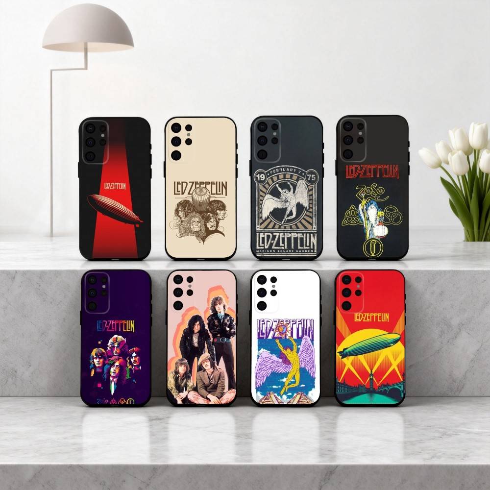 Rockin L-Led Z-Zeppelin BAND Phone Case For Samsung S25,S24,S21,S22,S23,S30,Ultra,S20,Plus,Others Soft Black Cover