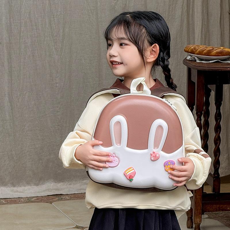 School BagsNew Cartoon Rabbit Eggshell Bag Girl 2-5 Years Old Light Small  Outdoor Trendy Children's Shoulders