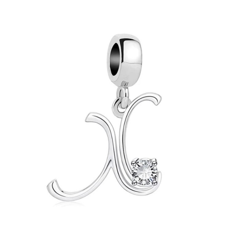 Fine 26 A-Z Lucky Letters Pendant Charm Beads Fit Original Bracelets Necklace Accessories Diy Women Jewelry Gifts