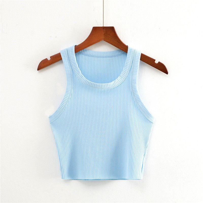 INS Fashion Short Sexy Sleeveless Sports Vest Women's High Waist Crop Top Outwear Tight Yoga Running Workout Clothes