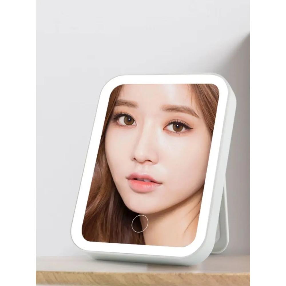 USB Portable Compact LED Vanity Mirror with Touch Screen Dimming Makeup Mirror