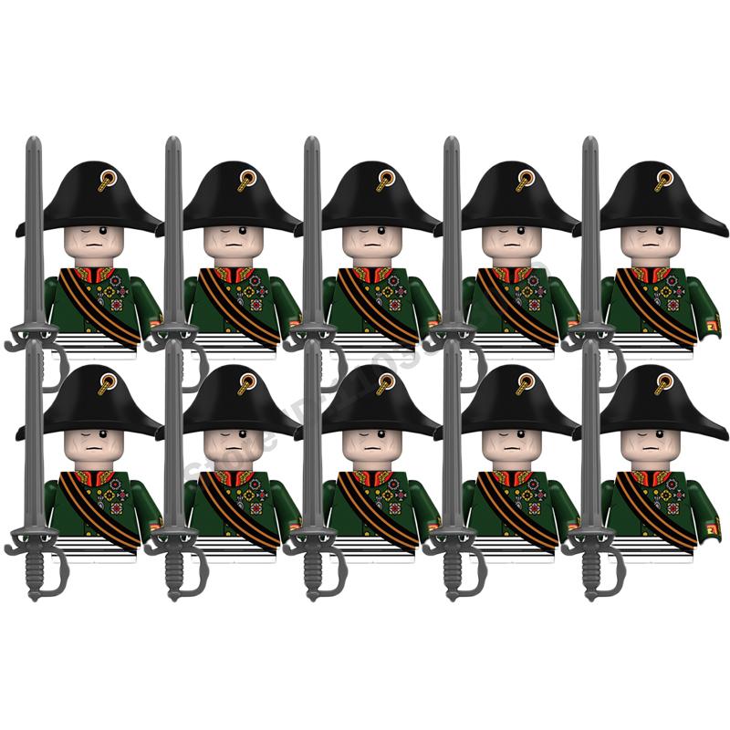 Medieval Military Building Blocks Napoleonic Wars Castle Knight Soldier Figures Weapons Guns British French Marshal Infantry Toy