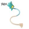 Talos Cotton Rope Cat Toy, Silent Plush Cloud Carrot Cheese Chew Stuffed Crocodile Toy for Indoor Cats Teething Relief, Interactive Play