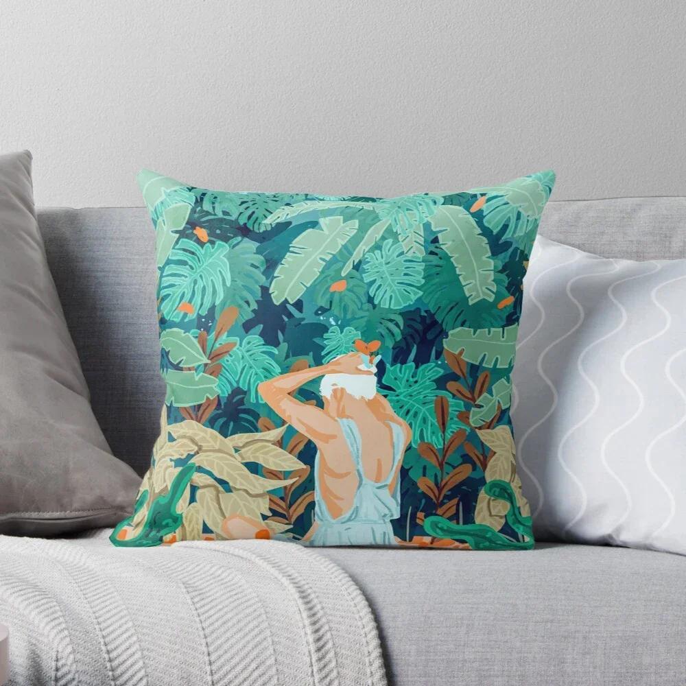 Green Plants Decorative Home Pillow Case Cushion Covers Modern Living Room Sofa House Bed Pillow Coverplush
