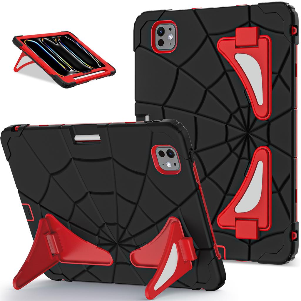 For iPad Pro 11 (2025)/11 (2024) Case Silicone+PC Kickstand Tablet Cover