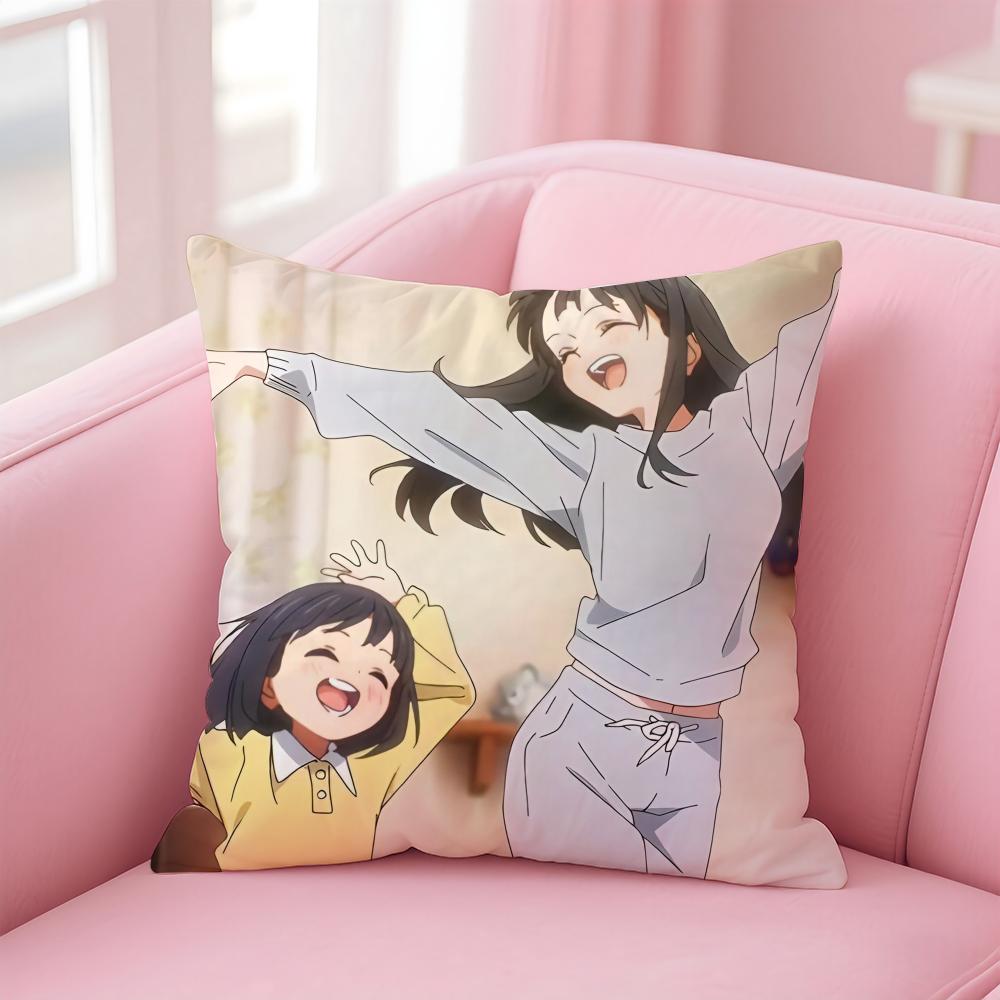 Anime Cartoon TTomorrows My GGirlG Cushion Cover Pillow Case Soft Skin Friendly Fabric  Concealed Zipper
