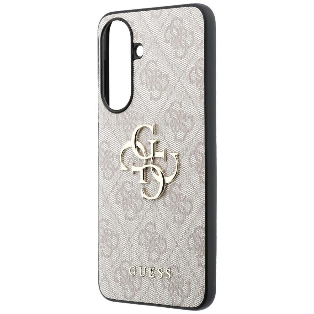 Guess Leather 4G Metal Logo Case for Samsung Galaxy A37 5G Pink