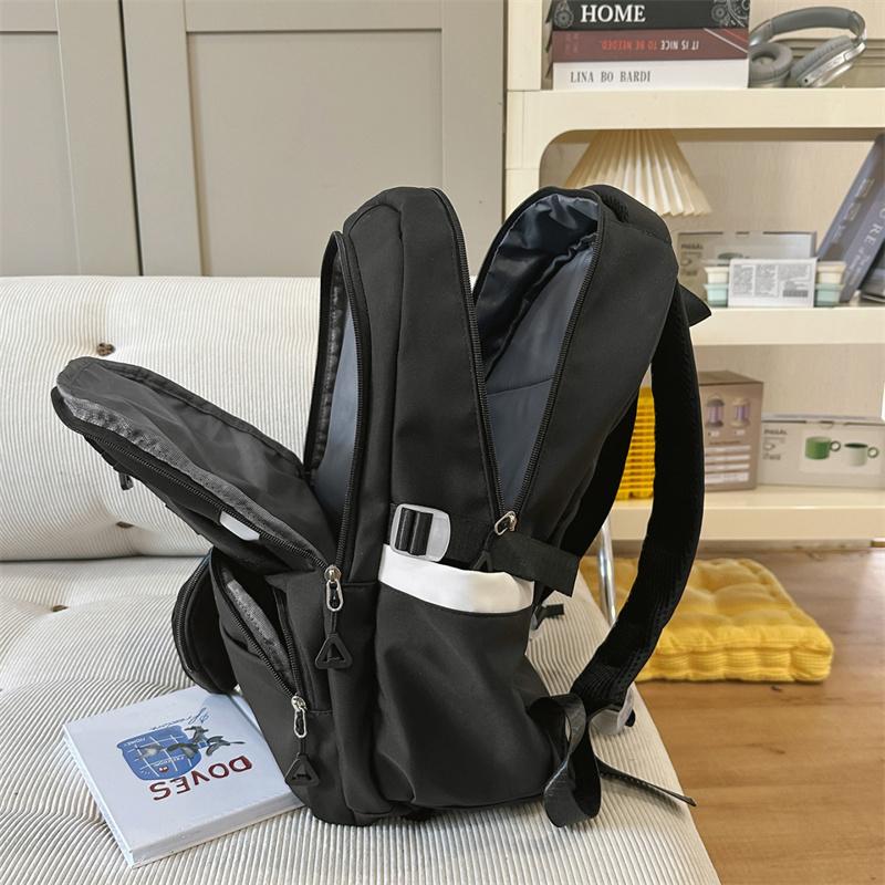 Cartoon Print Student Schoolbag Large Capacity Women's Lightweight Backpack with Coin Purse